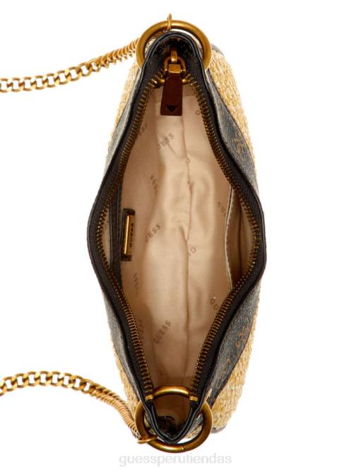 GUESS bolso hobo mini kasinta de rafia mujer 0P8X2993 lavado azul/bella sera bolsas