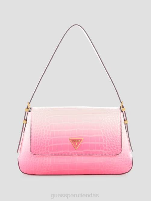 GUESS bolso de hombro desideria con efecto degradado y efecto cocodrilo mujer 0P8X3026 sandía ombre bolsas