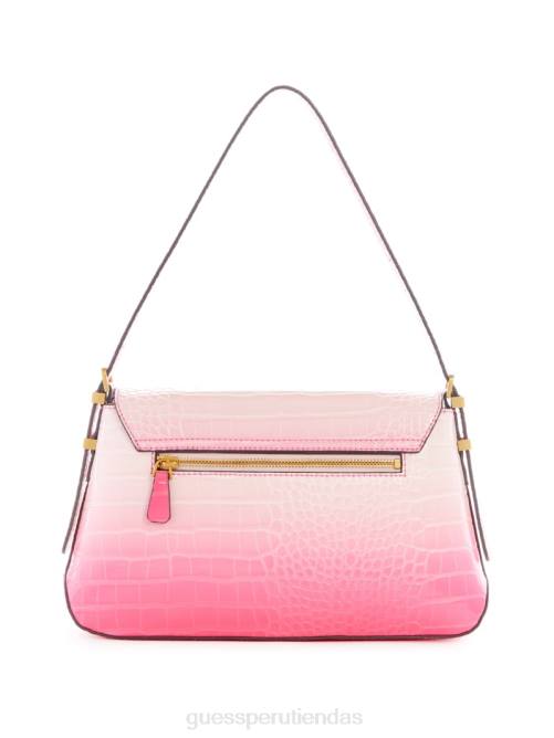 GUESS bolso de hombro desideria con efecto degradado y efecto cocodrilo mujer 0P8X3026 sandía ombre bolsas