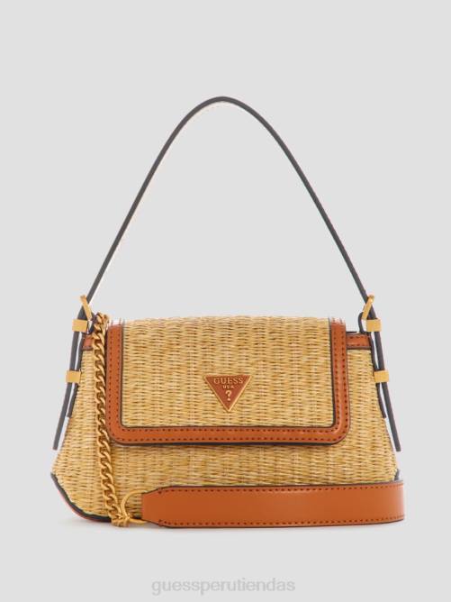 GUESS bolso de hombro desideria mini de paja mujer 0P8X3065 azul/náutico wah bolsas