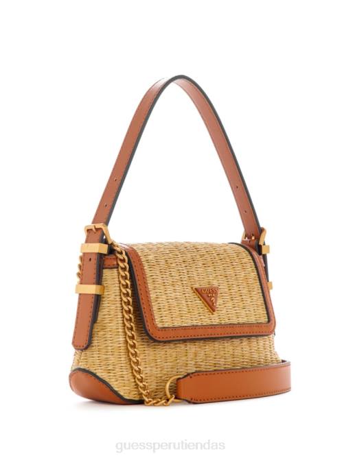 GUESS bolso de hombro desideria mini de paja mujer 0P8X3065 azul/náutico wah bolsas