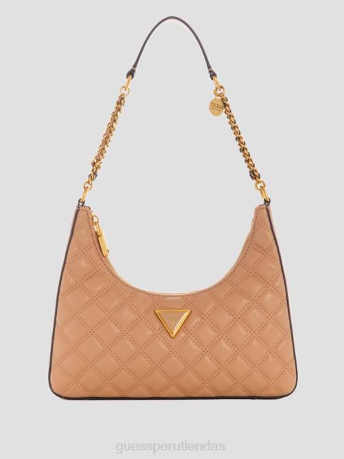 GUESS bolso de hombro giully con cierre superior mujer 0P8X3005 desbordamiento beige bolsas