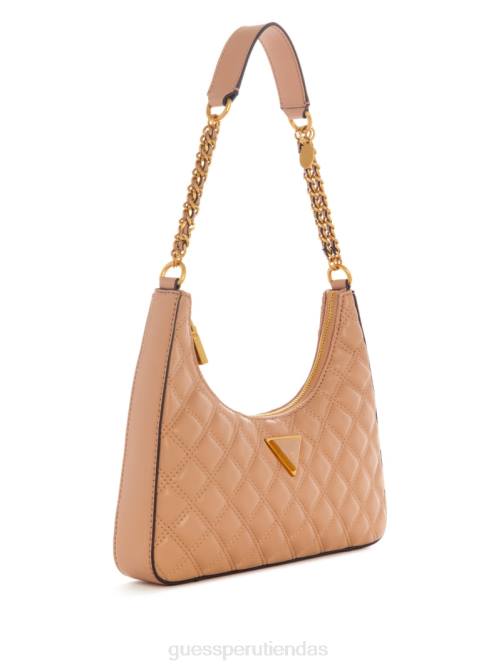 GUESS bolso de hombro giully con cierre superior mujer 0P8X3005 desbordamiento beige bolsas