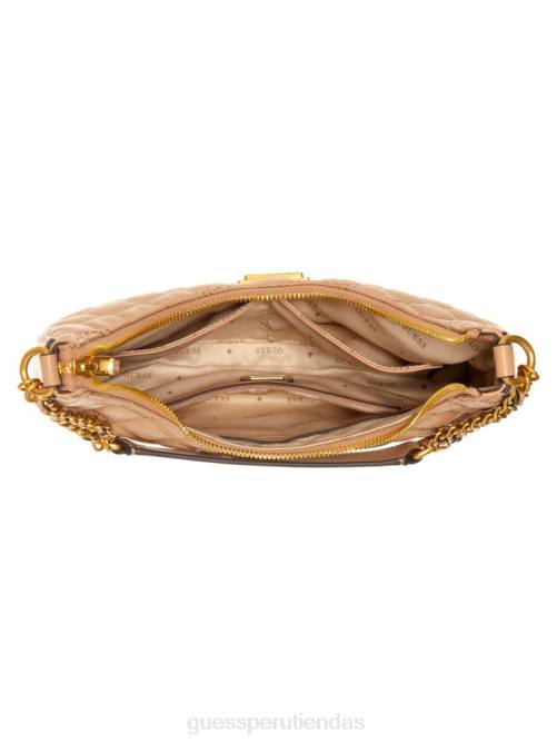 GUESS bolso de hombro giully con cierre superior mujer 0P8X3005 desbordamiento beige bolsas