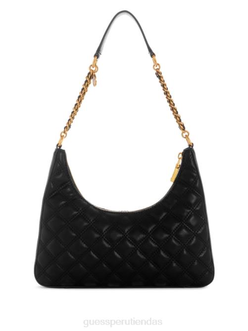 GUESS bolso de hombro giully con cierre superior mujer 0P8X3017 estampado floral negro bolsas