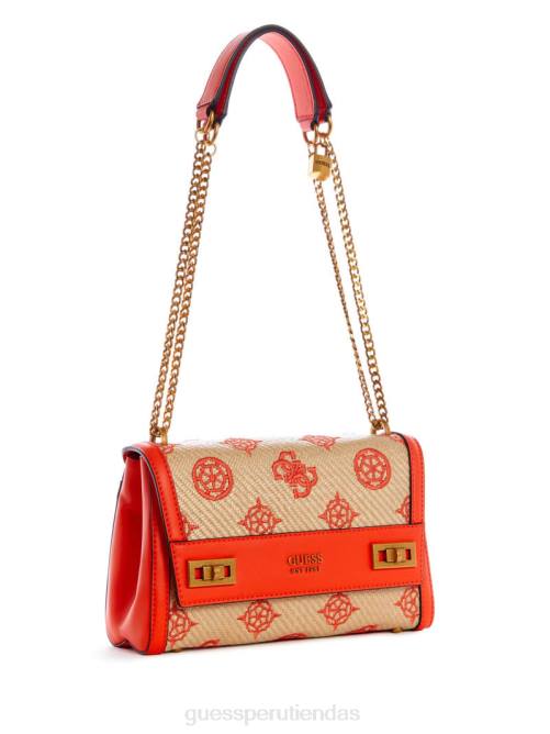 GUESS bolso de hombro katey con solapa mujer 0P8X2995 natural/llama bolsas