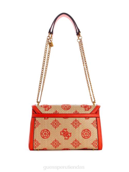 GUESS bolso de hombro katey con solapa mujer 0P8X2995 natural/llama bolsas