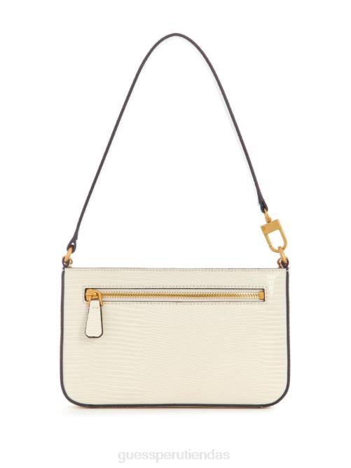 GUESS bolso de hombro katey mini con diseño de lagarto mujer 0P8X3002 blanco bolsas