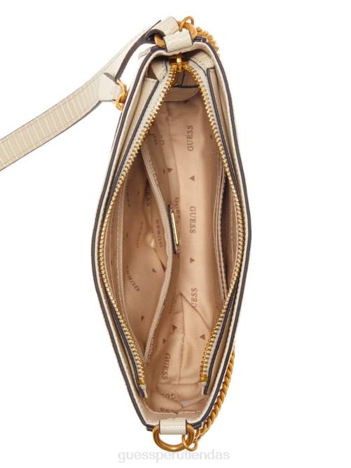 GUESS bolso de hombro katey mini con diseño de lagarto mujer 0P8X3002 blanco bolsas