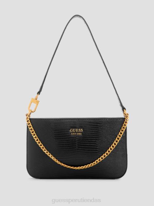 GUESS bolso de hombro katey mini con diseño de lagarto mujer 0P8X3013 estampado floral negro bolsas