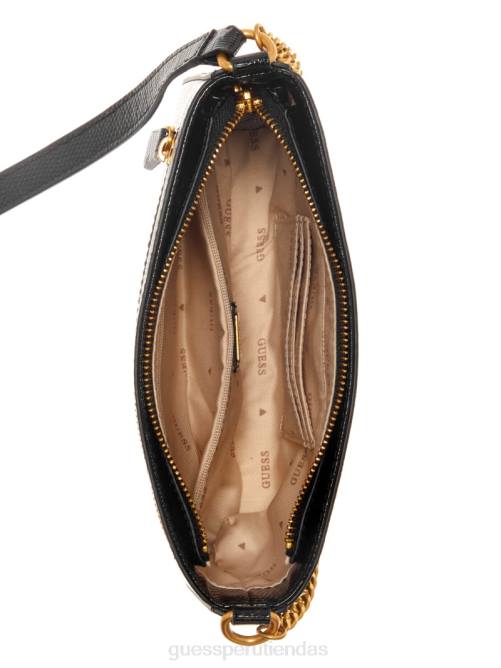GUESS bolso de hombro katey mini con diseño de lagarto mujer 0P8X3013 estampado floral negro bolsas