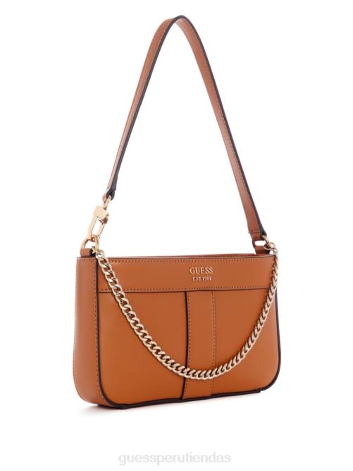 GUESS bolso de hombro katey mini mujer 0P8X3029 coñac bolsas
