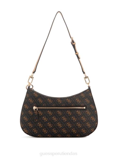 GUESS bolso de hombro noelle quattro g mujer 0P8X3061 marrón múltiple bolsas