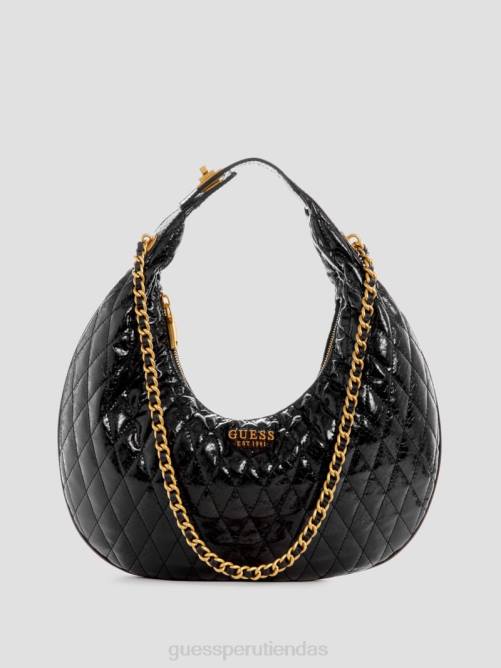GUESS bolso hobo acolchado Dema mujer 0P8X3032 estampado floral negro bolsas