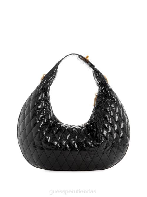 GUESS bolso hobo acolchado Dema mujer 0P8X3032 estampado floral negro bolsas