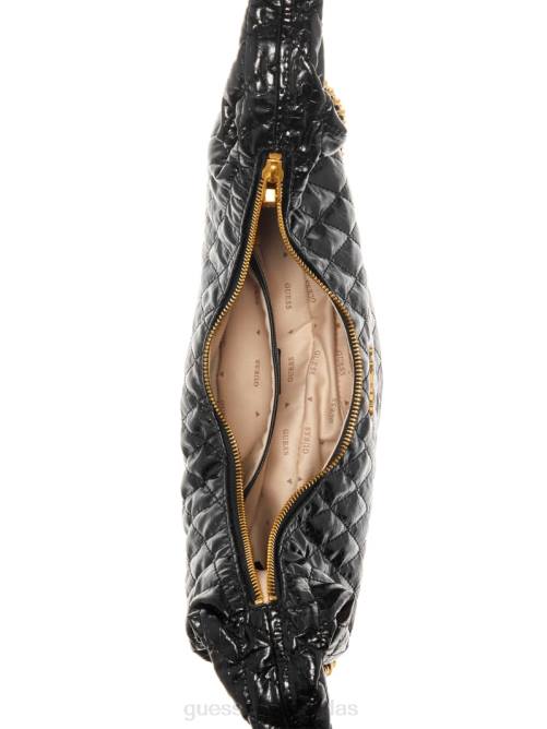 GUESS bolso hobo acolchado Dema mujer 0P8X3032 estampado floral negro bolsas