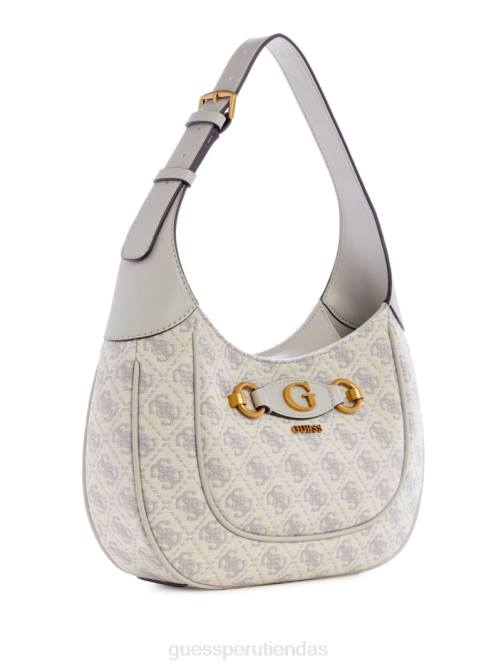 GUESS bolso hobo izzy quattro g en jacquard mujer 0P8X3053 logotipo de la paloma bolsas