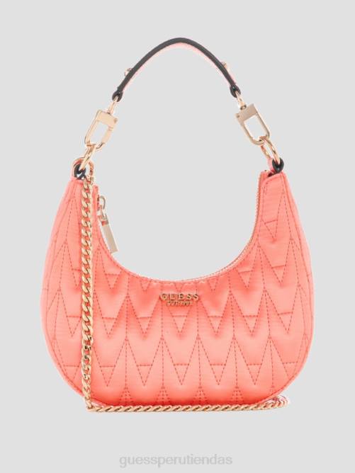 GUESS bolso hobo rock mini con forma de media luna mujer 0P8X2928 coral bolsas