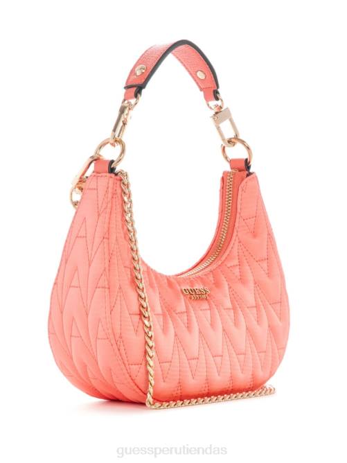 GUESS bolso hobo rock mini con forma de media luna mujer 0P8X2928 coral bolsas