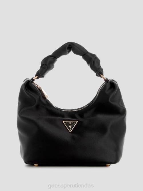 GUESS bolso hobo velina de satén mujer 0P8X3014 estampado floral negro bolsas