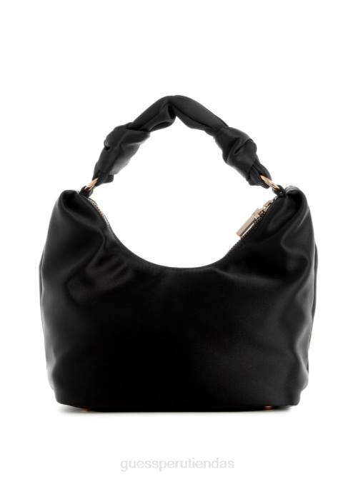 GUESS bolso hobo velina de satén mujer 0P8X3014 estampado floral negro bolsas