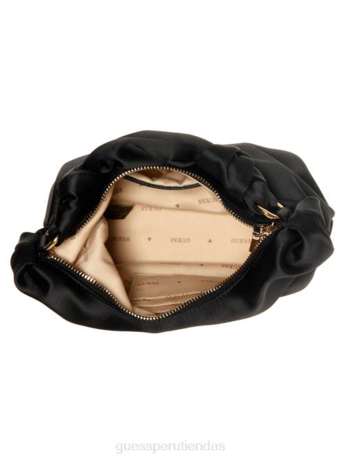 GUESS bolso hobo velina de satén mujer 0P8X3014 estampado floral negro bolsas