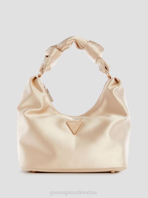 GUESS bolso hobo velina de satén mujer 0P8X3024 oro pálido bolsas