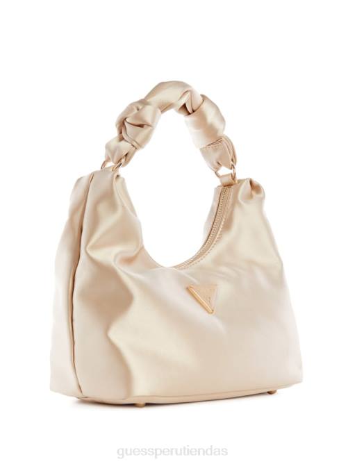 GUESS bolso hobo velina de satén mujer 0P8X3024 oro pálido bolsas