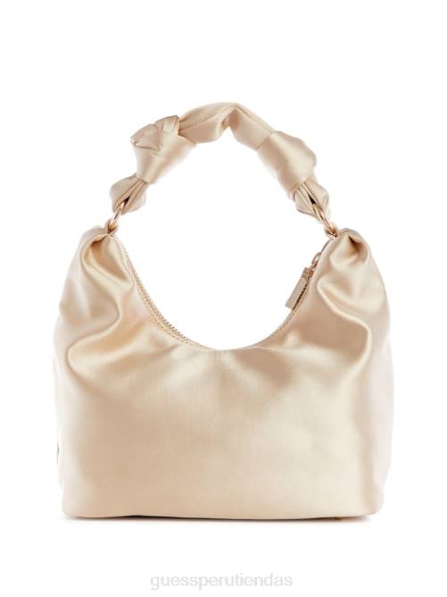 GUESS bolso hobo velina de satén mujer 0P8X3024 oro pálido bolsas