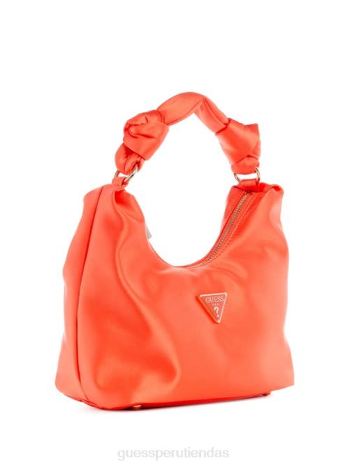 GUESS bolso hobo velina de satén mujer 0P8X3038 naranja bolsas