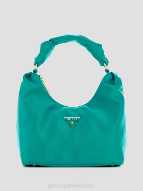 GUESS bolso hobo velina de satén mujer 0P8X3039 tinte de hilo gris bolsas