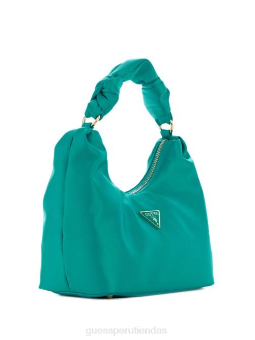 GUESS bolso hobo velina de satén mujer 0P8X3039 tinte de hilo gris bolsas