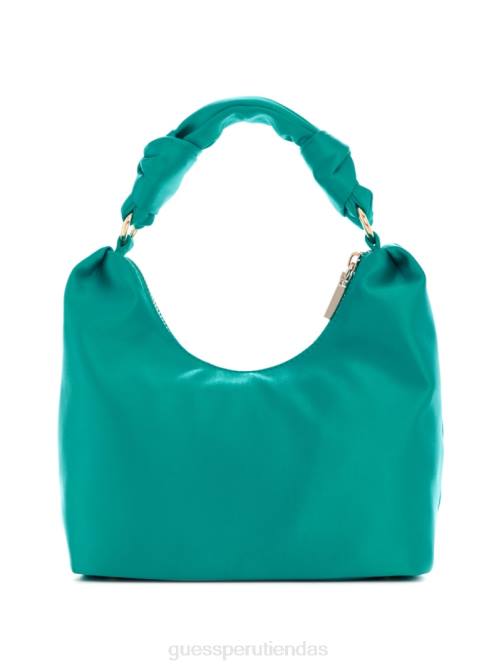 GUESS bolso hobo velina de satén mujer 0P8X3039 tinte de hilo gris bolsas