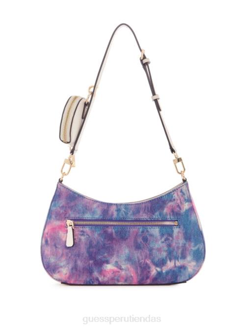 GUESS cualquier bolso de hombro de graffiti art mujer 0P8X3048 teñido anudado de mezclilla bolsas