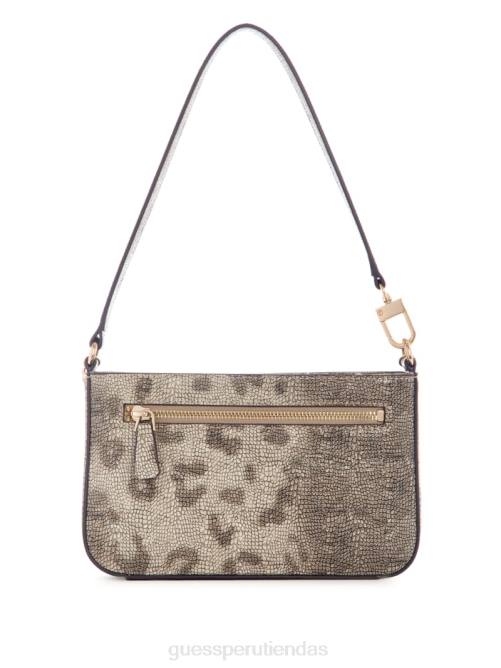 GUESS mini hombro katey de pitón con cremallera superior mujer 0P8X3054 gotas de miel bolsas