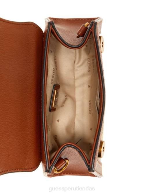 GUESS minibolso stephi en jacquard con logo mujer 0P8X2781 marrón bolsas
