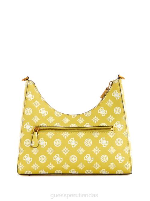 GUESS vagabundo del centro del escenario mujer 0P8X2990 logotipo de citrino bolsas