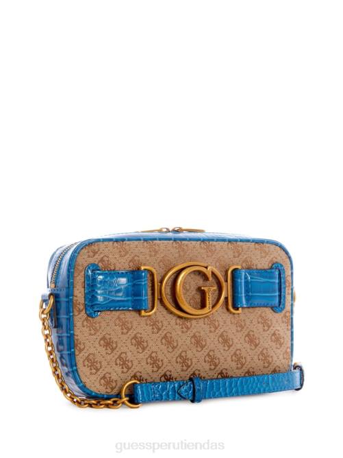 GUESS bolsa para cámara aviana mujer 0P8X2972 café con leche/azul bolsas