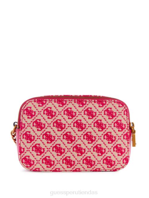 GUESS bolso cámara izzy en jacquard con logo mujer 0P8X2752 lima verde/malibu bolsas