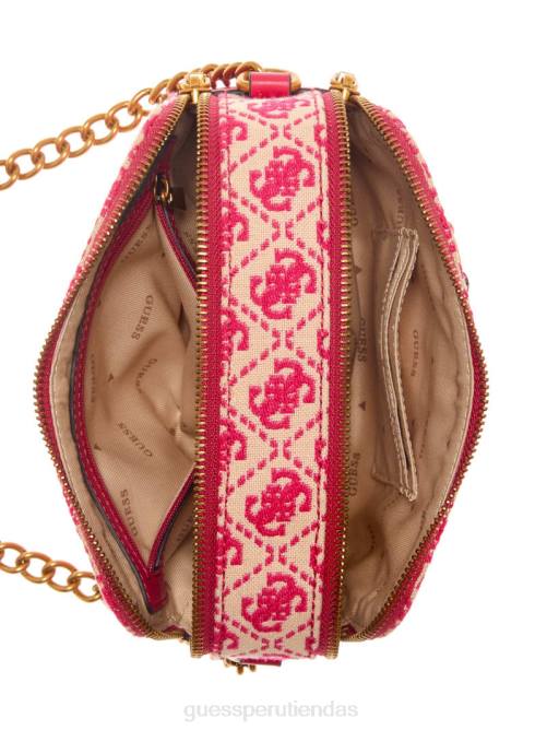 GUESS bolso cámara izzy en jacquard con logo mujer 0P8X2752 lima verde/malibu bolsas