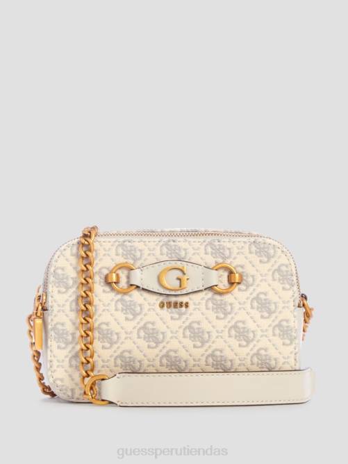GUESS bolso cámara izzy en jacquard con logo mujer 0P8X2903 logotipo de la paloma bolsas