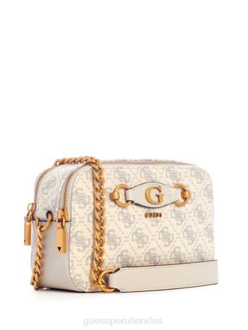 GUESS bolso cámara izzy en jacquard con logo mujer 0P8X2903 logotipo de la paloma bolsas