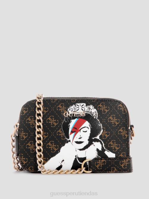 GUESS bolso para cámara queen quattro g con logo mujer 0P8X2894 lavado azul/la bamba bolsas