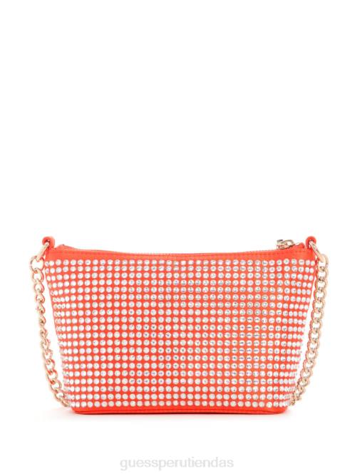 GUESS bolso bombonera dorado con glamour y cierre superior mujer 0P8X3003 naranja bolsas