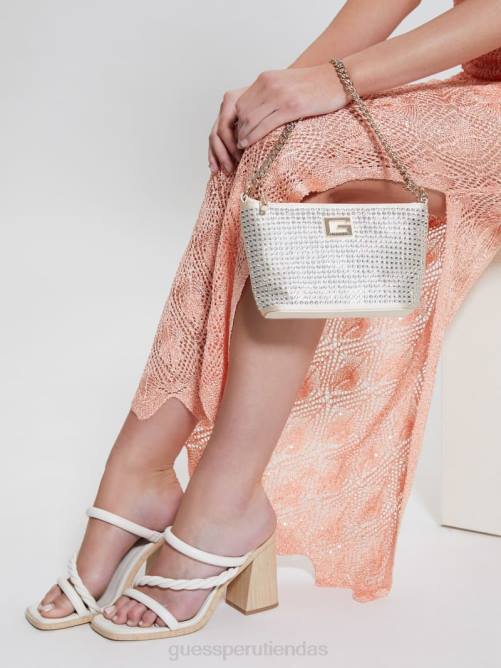 GUESS bolso bombonera dorado con glamour y cierre superior mujer 0P8X3004 oro pálido bolsas