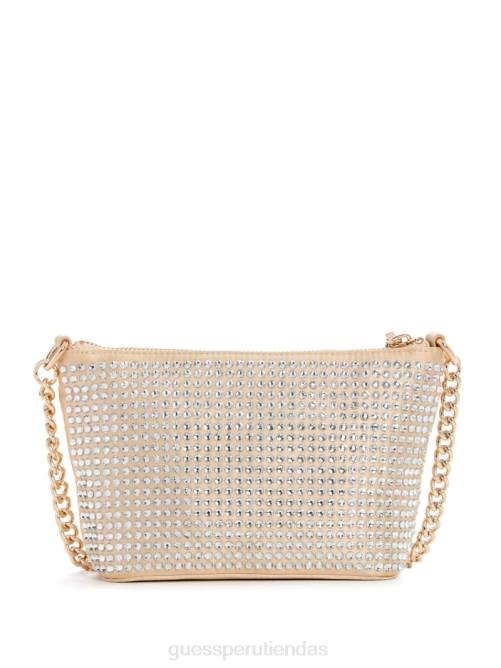 GUESS bolso bombonera dorado con glamour y cierre superior mujer 0P8X3004 oro pálido bolsas