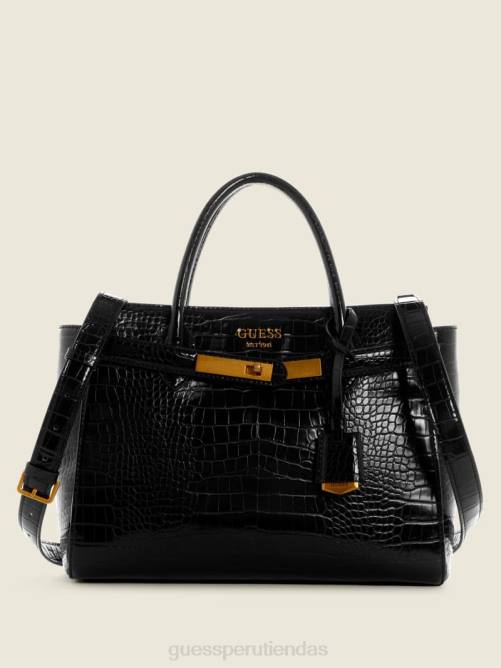 GUESS bolso de alta sociedad enisa mujer 0P8X3272 estampado floral negro bolsas