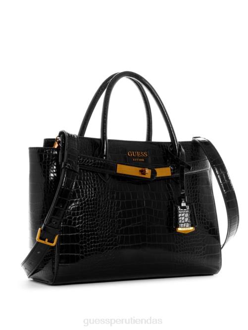 GUESS bolso de alta sociedad enisa mujer 0P8X3272 estampado floral negro bolsas