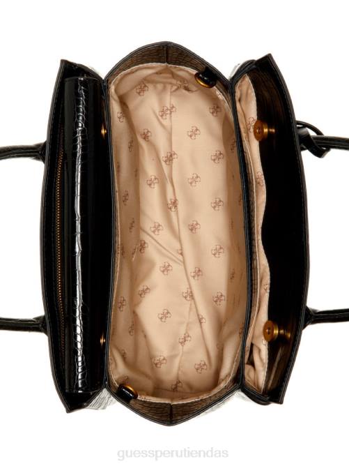 GUESS bolso de alta sociedad enisa mujer 0P8X3272 estampado floral negro bolsas