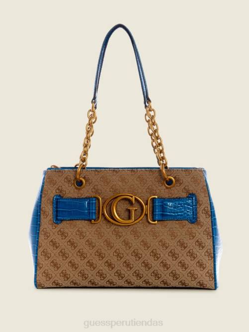 GUESS bolso de lujo aviana mujer 0P8X3123 café con leche/azul bolsas